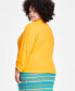 Фото #3 товара Trendy Plus Size Knit Drape-Front Blazer, Created for Macy's