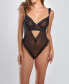 Фото #1 товара Women's Blyth Underwire Mesh Teddy with Lace Trim Lingerie