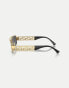 Фото #4 товара Versace Ve2257 rectangle sunglasses with grey lens in gold