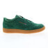 Фото #1 товара Reebok Club C 85 Mens Green Suede Lace Up Lifestyle Sneakers Shoes