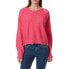 Frayed Denim Gwen Distressed Sweater Raspberry Rose M