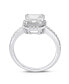 Фото #2 товара Sterling Silver Asscher-cut Cubic Zirconia Ring