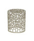 Фото #4 товара Modern Mesh Abstract Aluminum Accent Table with No Assembly Required