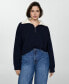 Women's Zip Neck Jumper Синий, L - фото #4