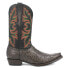 Dingo Outlaw Ostrich Print Snip Toe Cowboy Mens Black Casual Boots DI115-001