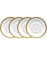 Charlotta Gold Set of 4 Saucers, Service For 4