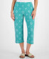 Petite Printed Pull-On Capri Pants, Created for Macy's