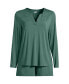 ფოტო #5 პროდუქტის Women's Cooling 2 Piece Pajama Set - Long Sleeve Flowy Shirt and Shorts