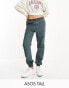 Фото #2 товара ASOS DESIGN Tall washed cargo trouser with cuff hem in petrol blue