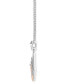 ფოტო #3 პროდუქტის Diamond Ahsoka 18" Pendant Necklace (1/10 ct. t.w.) in Sterling Silver & Rose Gold-Plate