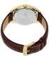 ფოტო #3 პროდუქტის Women's Essentials Brown Leather Strap Watch 30mm