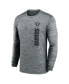 Men's Gray Las Vegas Raiders 2024 Sideline Velocity Performance Long Sleeve T-Shirt