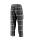 ფოტო #4 პროდუქტის Men's Charcoal, Gray Brooklyn Nets Ultimate Plaid Flannel Pajama Pants