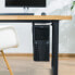 LogiLink EO0005 - Desk-mounted CPU holder - 10 kg - Black - 360° - 8.8 cm - 20.3 cm
