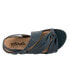 Фото #8 товара Softwalk Tieli S2109-400 Womens Blue Extra Wide Leather Strap Sandals Shoes