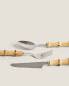 Cutlery set with bamboo handle