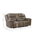 Фото #6 товара White Label Berenson 81" Double Reclining Love Seat with Center Console