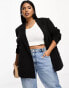 Фото #4 товара ASOS DESIGN Curve double breasted blazer in black