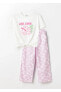 Фото #1 товара Костюм для малышей LC WAIKIKI Детская футболка и шорты с цветочным принтом