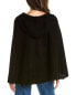 Forte Cashmere Basic Circular Rib Hooded Wool & Cashmere-Blend Poncho Women's