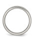 Titanium Brushed Center Beveled Edge Wedding Band Ring