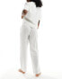 Calvin Klein textured cotton sleep pant in white