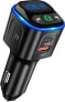 SONRU Bluetooth 5.3 FM Transmitter Car Charger PD 36W & QC18W, Bluetooth Adapter Car Hands-Free Car Kit, Wireless Radio Receiver, LED with Light Switch, Support TF Card, U Disk