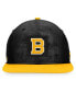 Men's Black, Gold Boston Bruins Authentic Pro Alternate Logo Snapback Hat