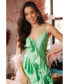 ფოტო #7 პროდუქტის Women's V-Neck Ruffled Sleeveless Gown