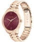 ფოტო #2 პროდუქტის Women's Carnation Gold-Tone Stainless Steel Bracelet Watch 35mm