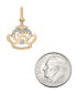 Фото #3 товара Wrapped diamond Quinceanera Charm Pendant (1/20 ct. t.w.) in 10k Gold, Created for Macy's