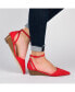 ფოტო #6 პროდუქტის Women's Arkie Pointed Toe Ankle Strap Wedges