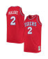 Фото #2 товара Men's Moses Malone Red Philadelphia 76ers Big and Tall Hardwood Classics Jersey