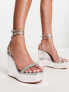 Фото #4 товара ASOS DESIGN Teoni embellished wedges in silver