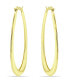 Large Sterling Silver Graduated Drop Hoops, 1.75"