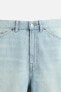 Denim cargo bermuda shorts