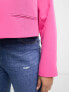 Фото #4 товара Yours tailored cropped blazer in bright pink