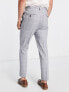 ASOS DESIGN tapered smart trousers in grey window pane check