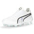 Puma King Ultimate Brilliance Firm GroundAg Soccer Cleats Womens White Sneakers