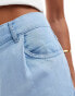 Mango bermuda denim look shorts in light blue