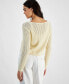 ფოტო #2 პროდუქტის Women's Havana Ribbed Knit Tie-Front Cardigan