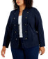 Фото #1 товара Plus Size Military Band Jacket