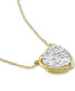 ფოტო #3 პროდუქტის Lab-Grown Moissanite Heart Solitaire 17" Pendant Necklace (2 ct. t.w.) in 10k Gold