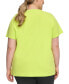 ფოტო #2 პროდუქტის Plus Size Cotton V-Neck Short-Sleeve T-Shirt