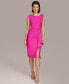 Women's Boat-Neck Ruched Sheath Dress