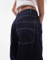 Topshop high rise baggy jeans in raw indigo