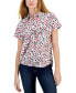 Фото #1 товара Women's Cotton Ditsy-Floral Printed Shirt