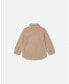 Big Boys Sherpa Overshirt With Pocket Beige