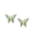 ფოტო #1 პროდუქტის Women's Crystal Butterfly Stud Earrings