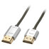 Lindy CROMO Slim HDMI High Speed A/A Cable - 4.5m - 4.5 m - HDMI Type A (Standard) - HDMI Type A (Standard) - 3D - Black - Gold - Silver